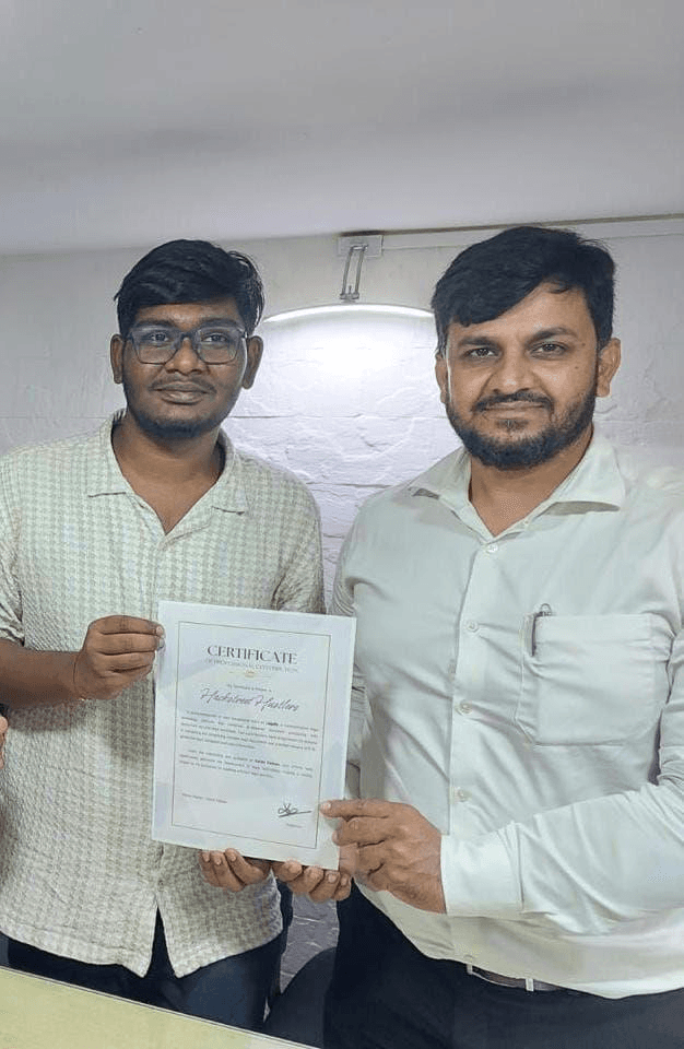 Supreme Court advocate presenting LegAIly certificate of excellence and mentorship