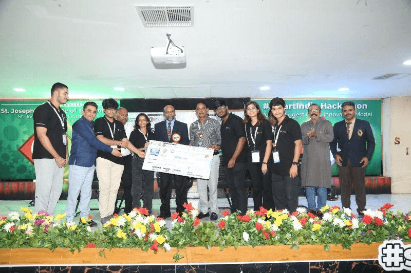 Smart India Hackathon 2024 winner ceremony at St. Joseph's Institute of Technology